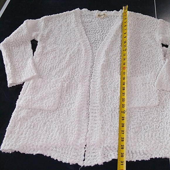 Listicle White Cardigan/Shrug Sweater • Sz Small - Picture 5 of 8